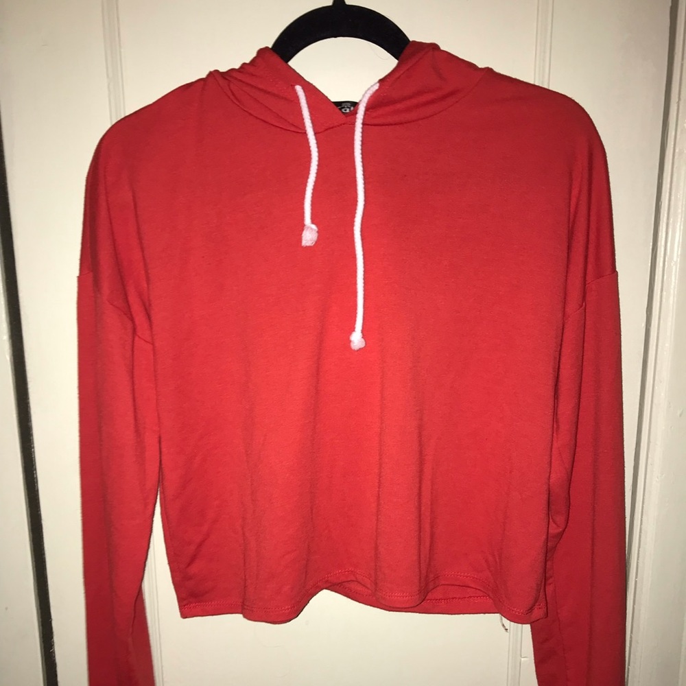 Kali red lightweight cropped pullover